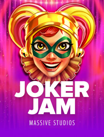 Portada de slot divertida con joker y ritmo de fiesta.