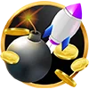 Juego visual con temática nocturna y elementos de casino futurista.